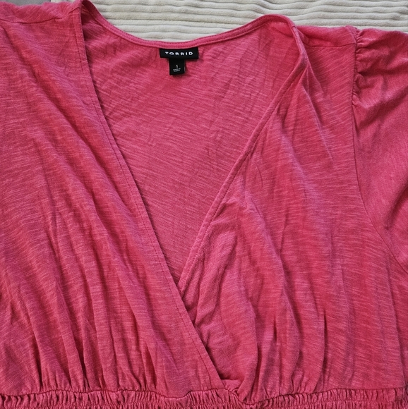 Torrid Women's Pink Top Size 1 - Picture 4 of 6